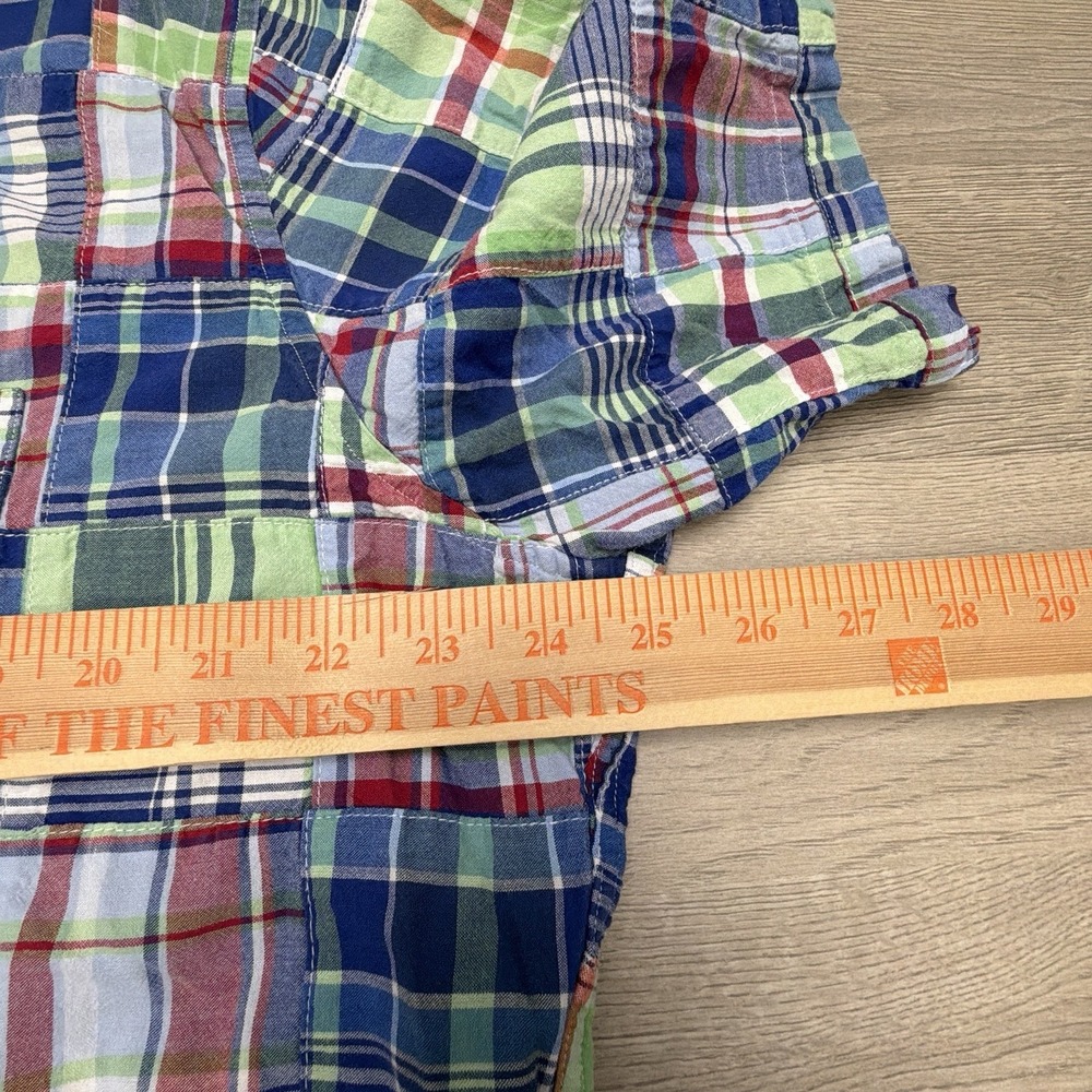 Brooks Brothers Vintage Madras Patchwork Shirt Mens XL Button Down Short Sleeve - Picture 7 of 9